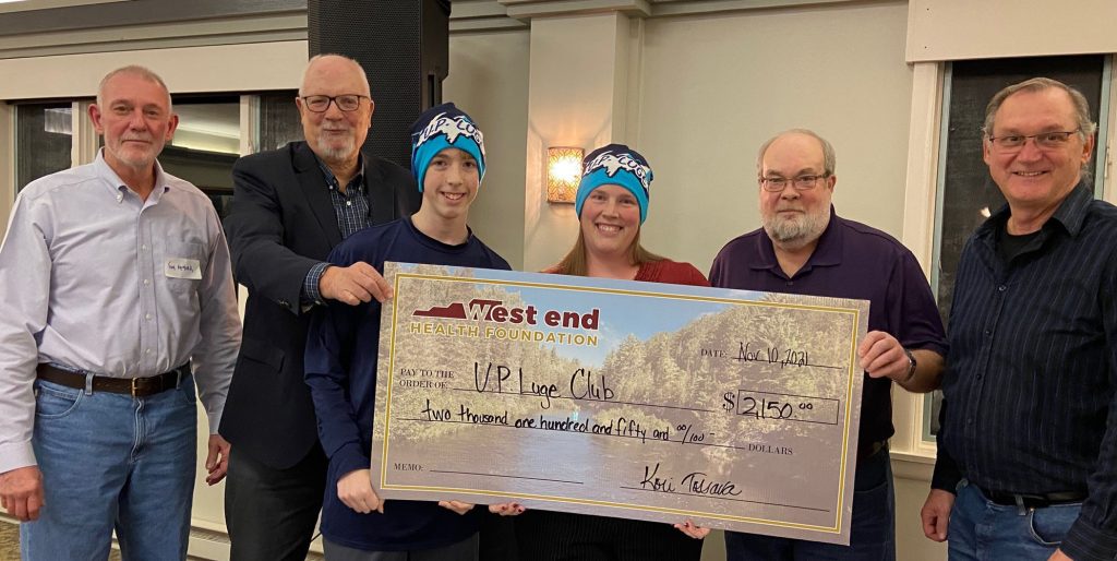 Giant Check For UP Luge Club