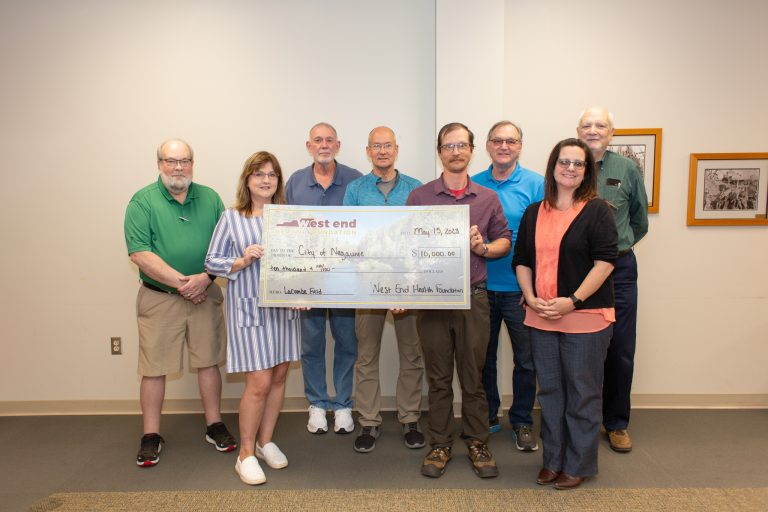 West End Health Foundation presents check to the City of Negaunee